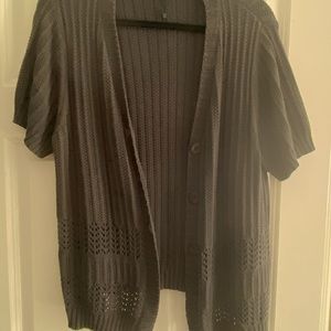 Dark gray Bexley’s sweater.